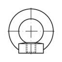 TOOLCRAFT  109434 Ringmuttern M10   DIN 582   Stah