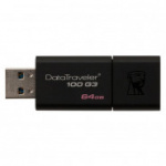 Флеш-память Kingston DataTraveler 100 G3, 64Gb, USB 3.0, черн,DT100G3/64GB