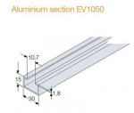 Профиль алюминиевый Ш=2000мм 30x15(10шт)
