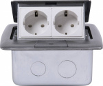Heitronic 40462 2fach Fussboden-Einbausteckdose   I
