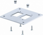 6290416 Bodenplatte  250 mm Weissaluminium