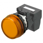 M22N-BC-TOA-OC-P Omron Indicator (Cylindrical 22-dia.), Cylindrical type (22/25 mm dia.), Resin flat sculpture type, Lighted, LED, Orange, 24 VAC/VDC, Push-In Plus Terminal Block, IP66