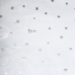 Бумага упаковочная плёнка глянц Звёзды Серебро 1х5,2м, 200 г арт.4455515