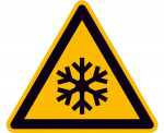 Warnschild Niedrige Temperatur/Frost  Folie selbst