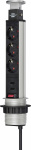 Brennenstuhl 1396200013 Steckdosenturm 3fach Alumi