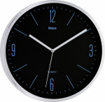 Mebus 16317 Quarz Wanduhr 30 cm x 4.1 cm Silber