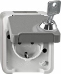 Merten   Steckdose Aquastar Licht-Grau MEG2422-802