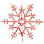 Фигура елочная "Снежинка резная 3D" 61см красн. (уп.6шт) Neon-Night 502-362