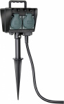 Brennenstuhl 1154450 Gartensteckdose 4fach  Schwar