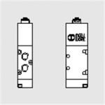 7001000210 Metal Work 70 series valve mechanical couplings 1/8" 5/2 sensitive push-rod with spring mechanical