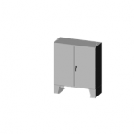 SCE-606024LP Saginaw 2DR EL Enclosure / ANSI-61 gray powder coating inside and out. Optional sub-panels are powder coated white.