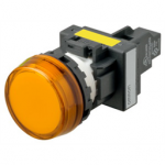 M22N-BC-TOA-OE Omron Indicator (Cylindrical 22-dia.), Cylindrical type (22/25 mm dia.), Resin flat sculpture type, Lighted, LED, Orange, 200 VAC, Screw terminal (M3.5), IP66