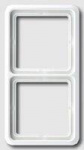 Jung 2fach Rahmen Abdeckung  Creme-Weiss CD582W