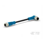T4152213002-007 TE Connectivity M12 to M12 Cable Assembly Double-Ended Right Angle Male To Straight Female / 10000 mm PVC Cable, 2 wire / Unshielded