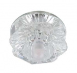 Светильник декоративный встраиваемый DLS-F101 G9 GLASSY/CLEAR "Fiore" без лампы G9 основание стекло цвет зеркальный отделка кристалл прозр. Fametto 09975