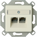 Kopp 1 Stueck Einsatz Netzwerkdose  Aluminium 92010