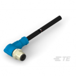 T4161210504-003 TE Connectivity M12  Cable Assembly Single Ended Male Right Angle / 1500 mm PVC Cable, 4 wire / Shielded