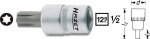 Hazet  991-12 Innen-Keilprofil Steckschluessel-Bit-
