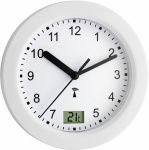 TFA 60.3501 Funk Wanduhr 17.5 cm x 5.5 cm Weiss Bad