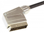 Шнур SCART Plug - SCART Plug 21pin 1.5м (GOLD) металл (PL-3562) Rexant 17-1113