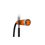 AA001 Autosen M8 socket, straight, with 2 m PUR cable, 3 poles / PUR cable, 3 x 0.25 mm? (32 x O 0.1 mm), O 3.7 mm, halogen-free / Protection IP67 / IP68 / IP 69K