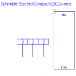 29124 Schneider Electric trip unit - MA  6.3 A 3 poles 3d / NS100