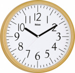 Mebus 17925 Quarz Wanduhr 305 mm x 40 mm Holz, Nat
