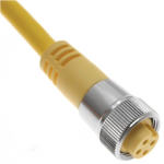 MINP-6FPX-12-SS Mencom PUR Cable - 18 AWG - 300 V - 5.5A / 6 Poles Female Straight Plug 12 ft