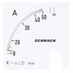 MGS57050A Schrack Technik Wechselskala, 72x72mm, 50/100/5A AC