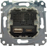 Merten   USB-Steckdose System M Silber MEG4366-011