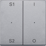 Merten  Abdeckung Serientaster  Aluminium MEG5228-