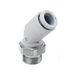 KQ2K06-02NS SMC KQ2K, One-touch Fitting White Color - 45° Male Elbow