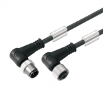 1061910150 Weidmueller Sensor-actuator Cable (assembled) / Sensor-actuator Cable (assembled), Connecting line, M12 / M12, No. of poles: 3, Cable length: 1.5 m, pin, 90° - socket 90°