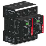 8595090000000 Saltek combination of lightning current and surge arrester for single-phase system TN-S, installation at the entry into building / 50 kA (10/350 µs), 120 kA (8/20 µs), remote fault signalling / T1,T2 (CSN EN 61643-11 ed.2)
