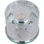 Светильник декоративный встраиваемый DLS-L115 G9 GLASSY/CLEAR "Luciole" без лампы G9 доп. светодиод. подсветка 1Вт основание стекло зеркал. отделка кристалл прозр. Fametto 10742