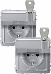 Merten   Steckdose Aquadesign Aluminium MEG2318-72