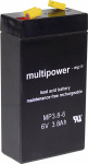 multipower MP3,8-6 A96325 Bleiakku 6 V 3.8 Ah Blei