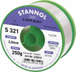 Stannol S321 2,0% 2,0MM SN99,3CU0,7 CD 250G Loetzin