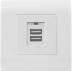 Intellinet  2fach USB-Ladesteckdose   IP20 Weiss
