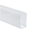 184-24007 HellermannTyton Slotted Cable and Wiring Duct, High-Density, 2" x 4", Non-Adhesive, PVC, White, 120ft/carton