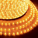 Шнур светодиодный Дюралайт фиксинг круглый 24LED/м Эконом жел. (уп.100м) Neon-Night 121-121-4