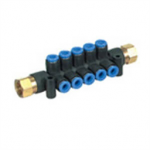 KM12-08-03-6 SMC KM12, One-touch Fittings Manifold Series - Port A One-touch Fitting, Port B Rc(PT) Female Thread