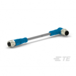 T4152223005-007 TE Connectivity M12 to M12 Cable Assembly Double-Ended Right Angle Male To Straight Female / 10000 mm PVC Cable, 5 wire / Unshielded
