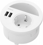 EVOline 159273001000 Tischsteckdose 1fach Weiss Sch