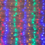 Гирлянда "Светодиодный Дождь" 2.5x2м свечение с динамикой 300LED мультиколор 230В провод прозр. Neon-Night 235-059