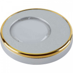 Светильник декоративный встраиваемый DLS-V104 GU5.3 SAND SILVER+GOLD "Vernissage" без лампы GU5.3 металл цвет мат. серебр. отделка кольцо цвет зол. литой Fametto 10735