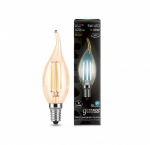 Лампа светодиодная Filament Свеча на ветру E14 5Вт 4100К Golden GAUSS 104801805