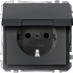 Merten   Steckdose Antik Schwarz-Grau MEG2310-4069