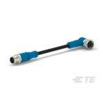 T4152114003-006 TE Connectivity M12 to M12 Cable Assembly Double-Ended Straight Male To Right Angle Female / 7000 mm PVC Cable, 3 wire / Unshielded