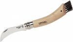 Opinel  254144 Pilzmesser mit Buerste  Buche, Chrom